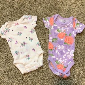 Newborn Baby girl onesies, set of 2